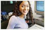 Employee working at a computer